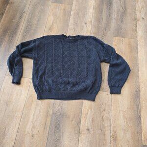 Claiborne Knitted Sweater – Size XL (Dark Blue, 100% Cotton)